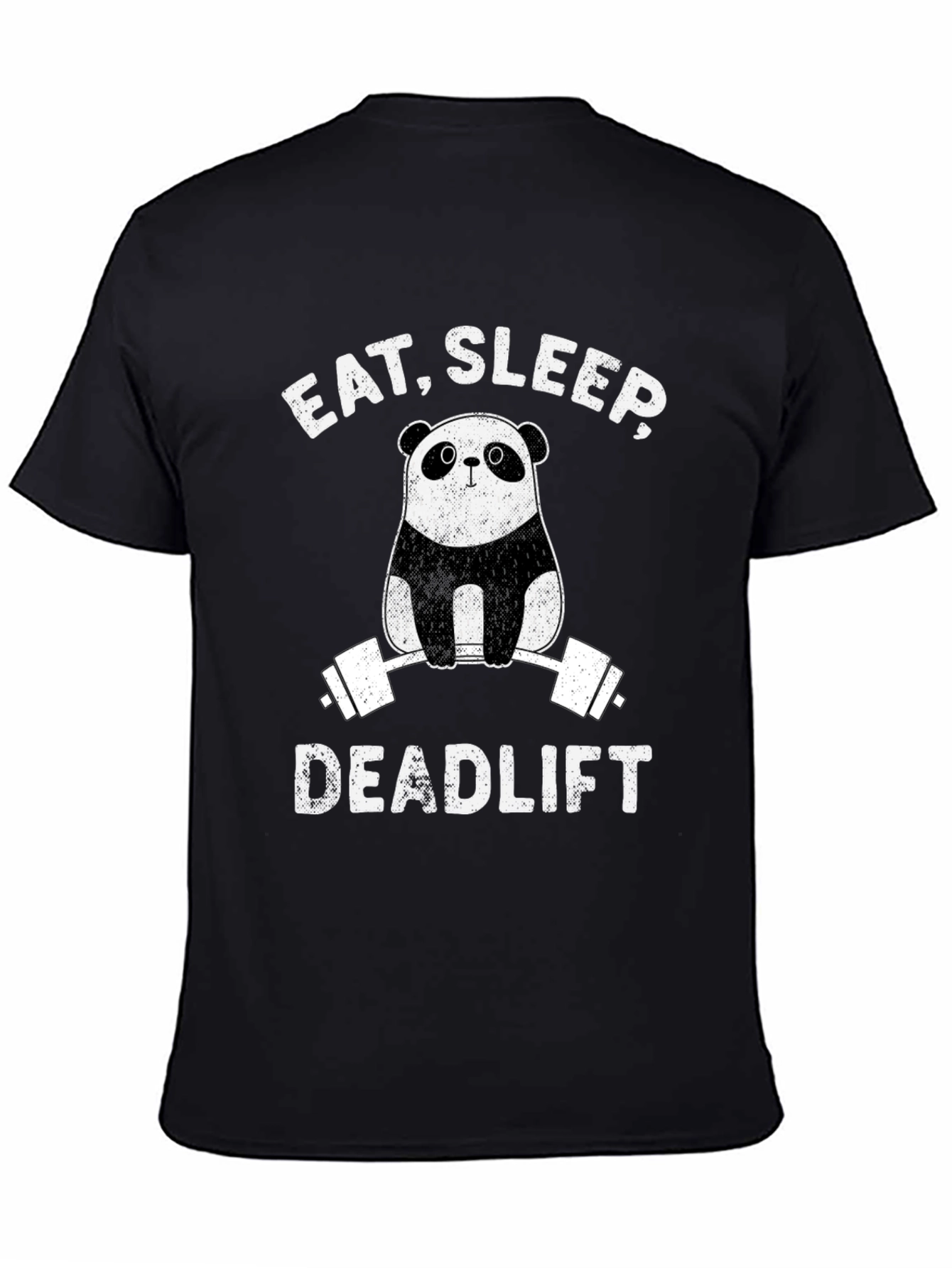 Camiseta Hombre Panda Deadlift: Come Duerme Levanta