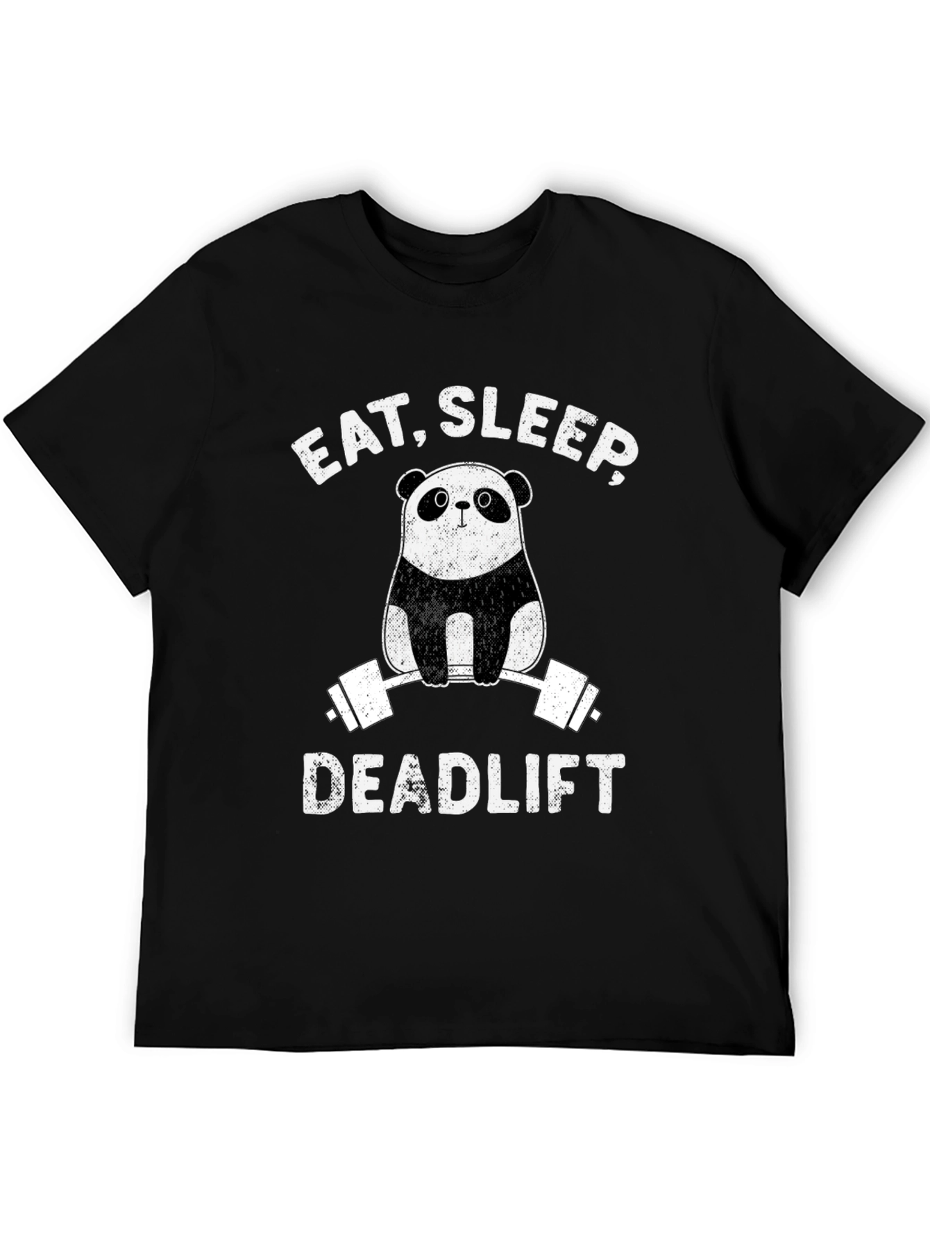 Camiseta Hombre Panda Deadlift: Come Duerme Levanta