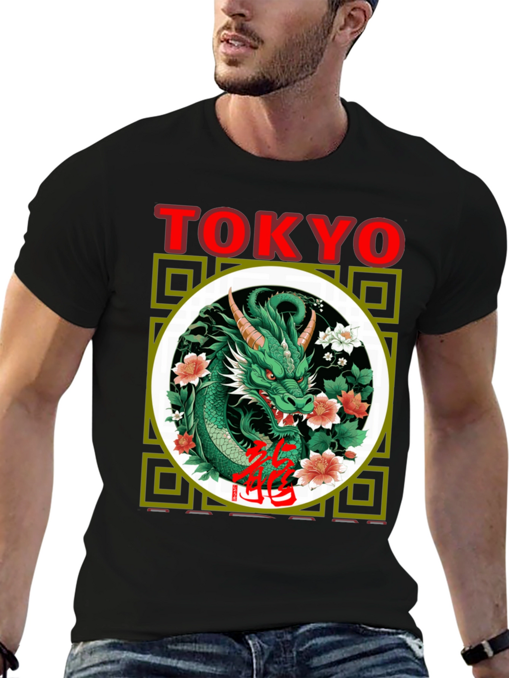Camiseta Dragón Tokio Estilo Japonés