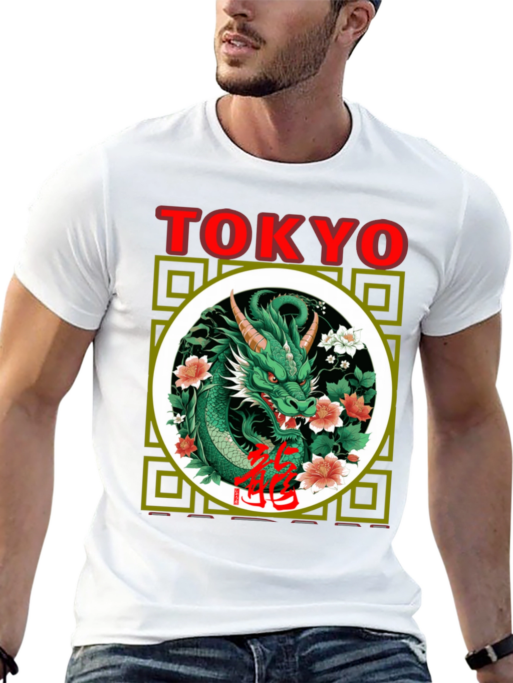 Camiseta Dragón Tokio Estilo Japonés