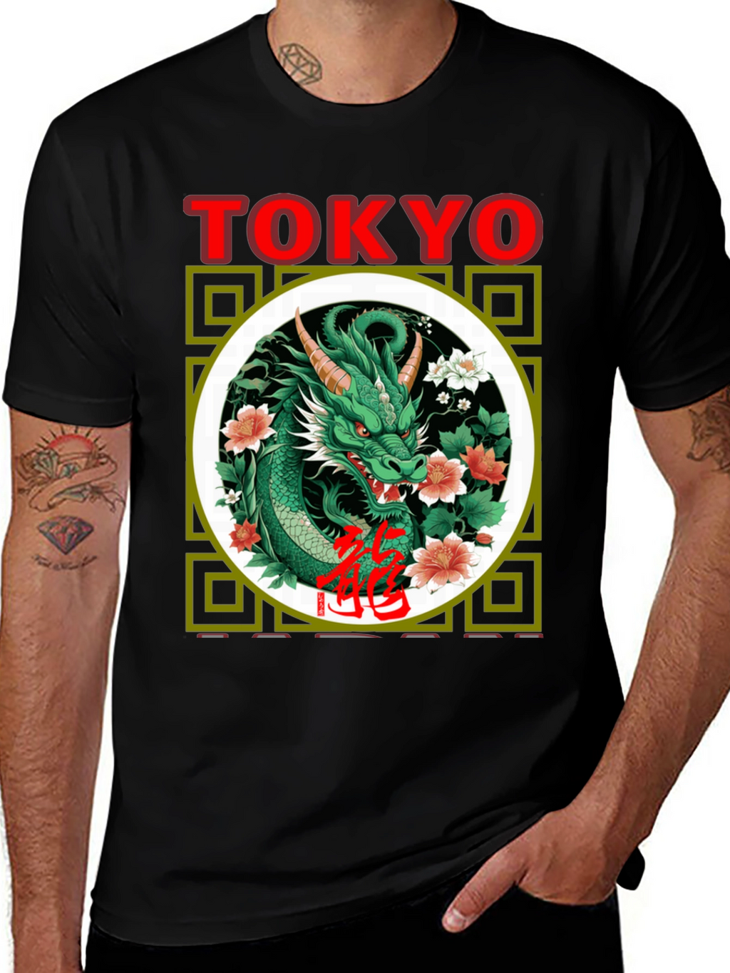 Camiseta Dragón Tokio Estilo Japonés