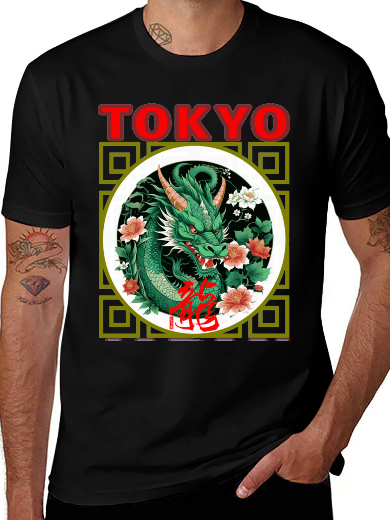 Camiseta Dragón Tokio Estilo Japonés