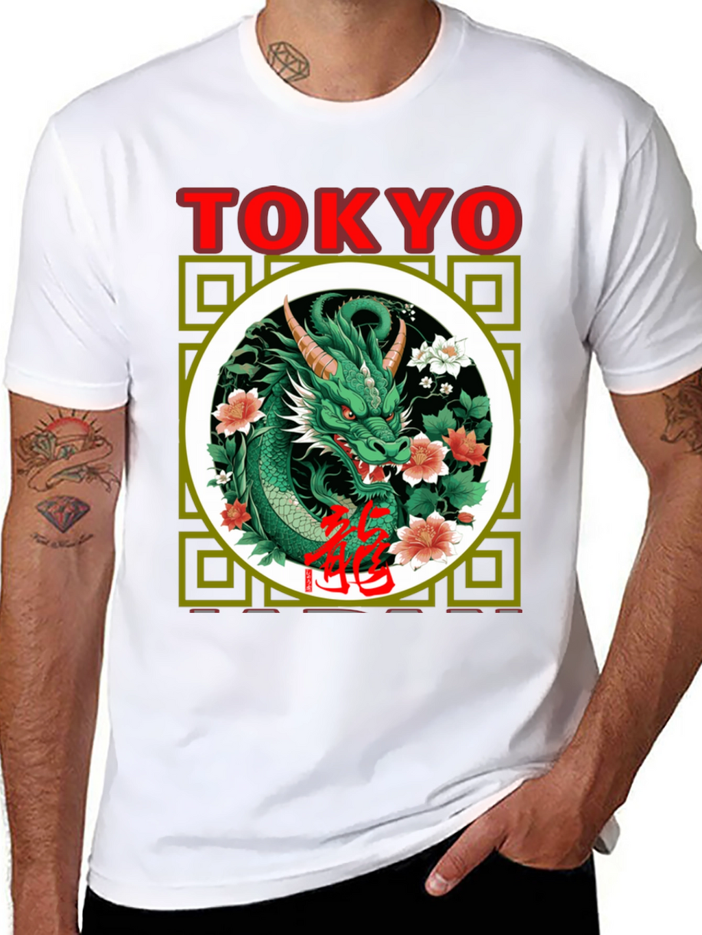 Camiseta Dragón Tokio Estilo Japonés