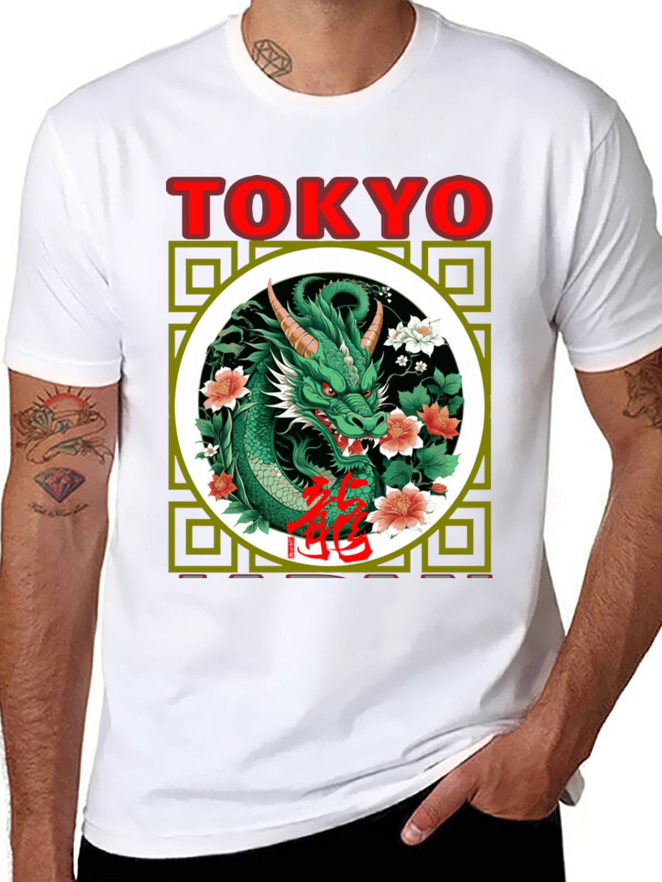 Camiseta Dragón Tokio Estilo Japonés