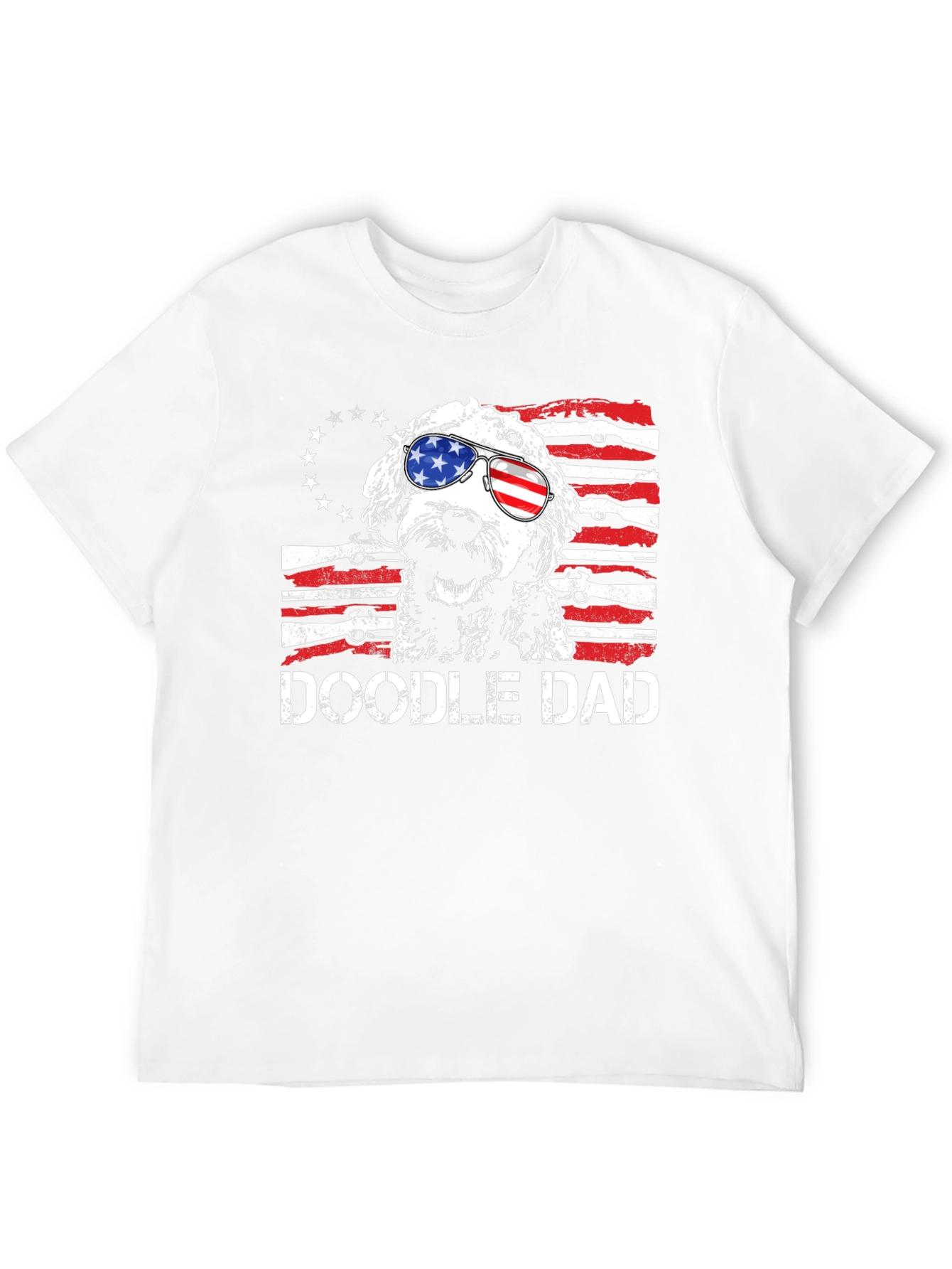 Camiseta Doodle Dad Patriótica