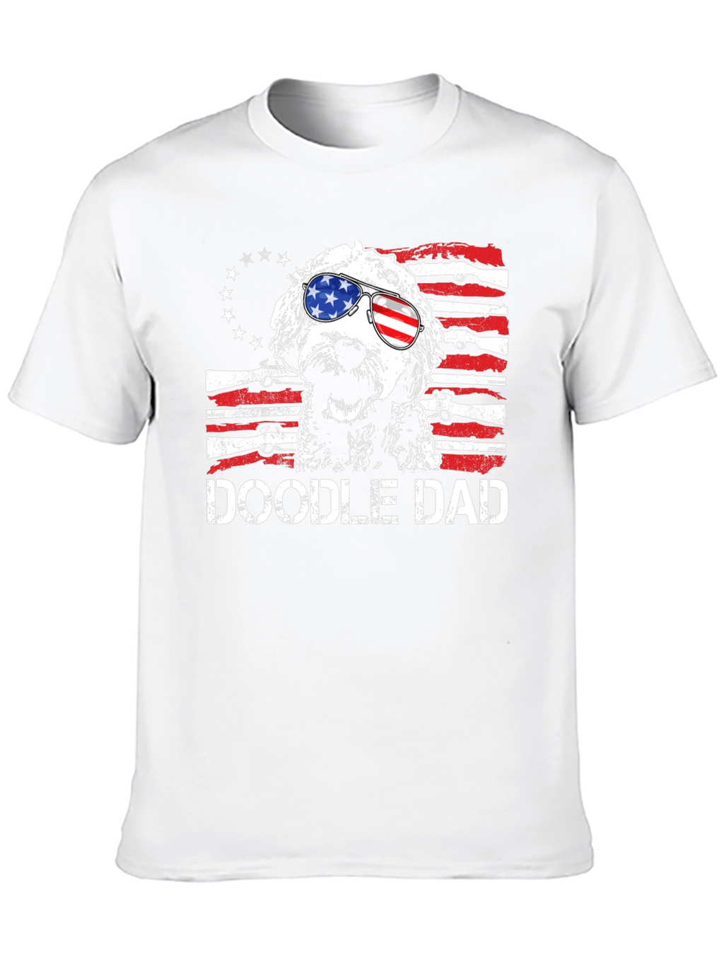 Camiseta Doodle Dad Patriótica