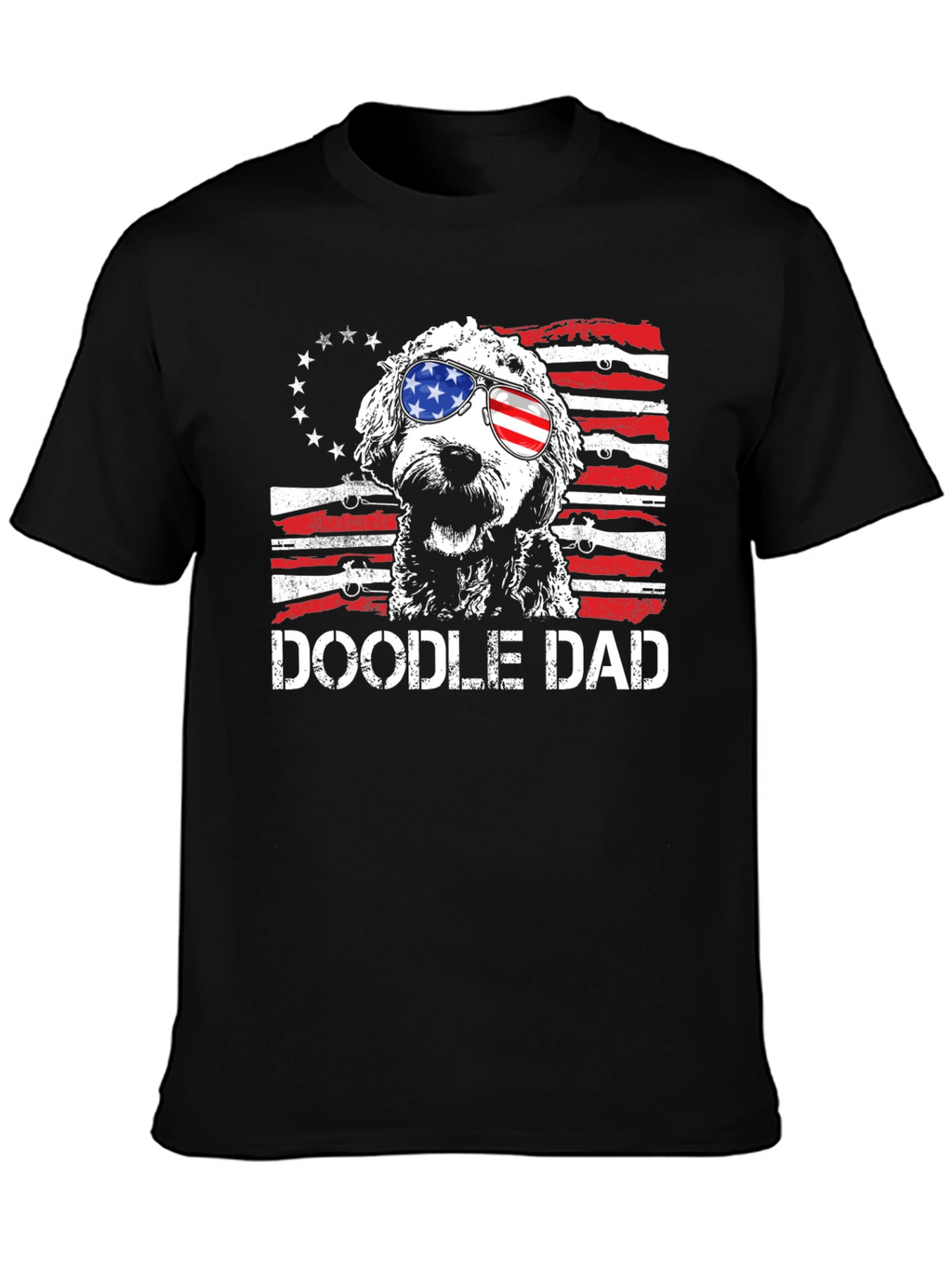 Camiseta Doodle Dad Patriótica