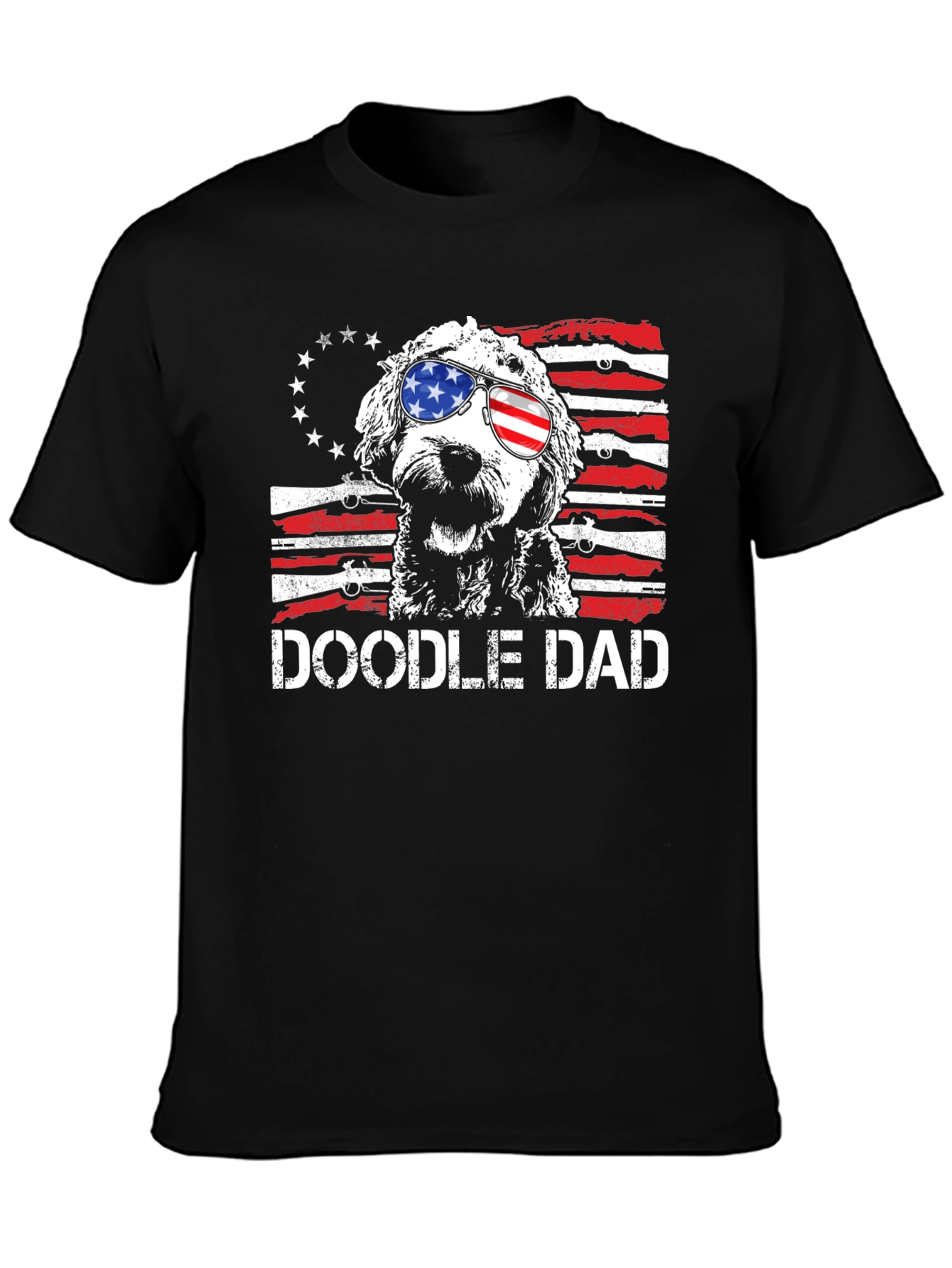 Camiseta Doodle Dad Patriótica