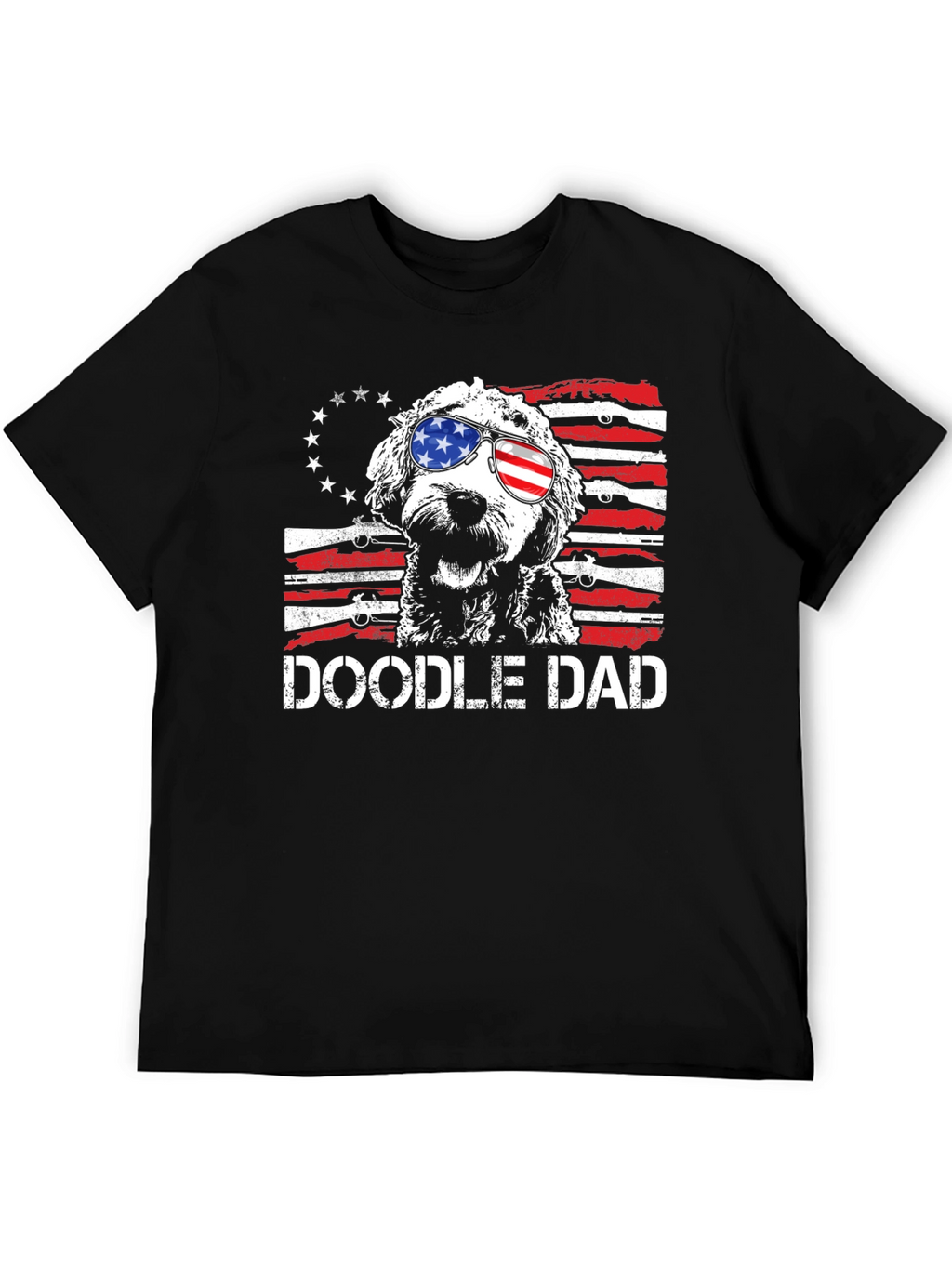 Camiseta Doodle Dad Patriótica