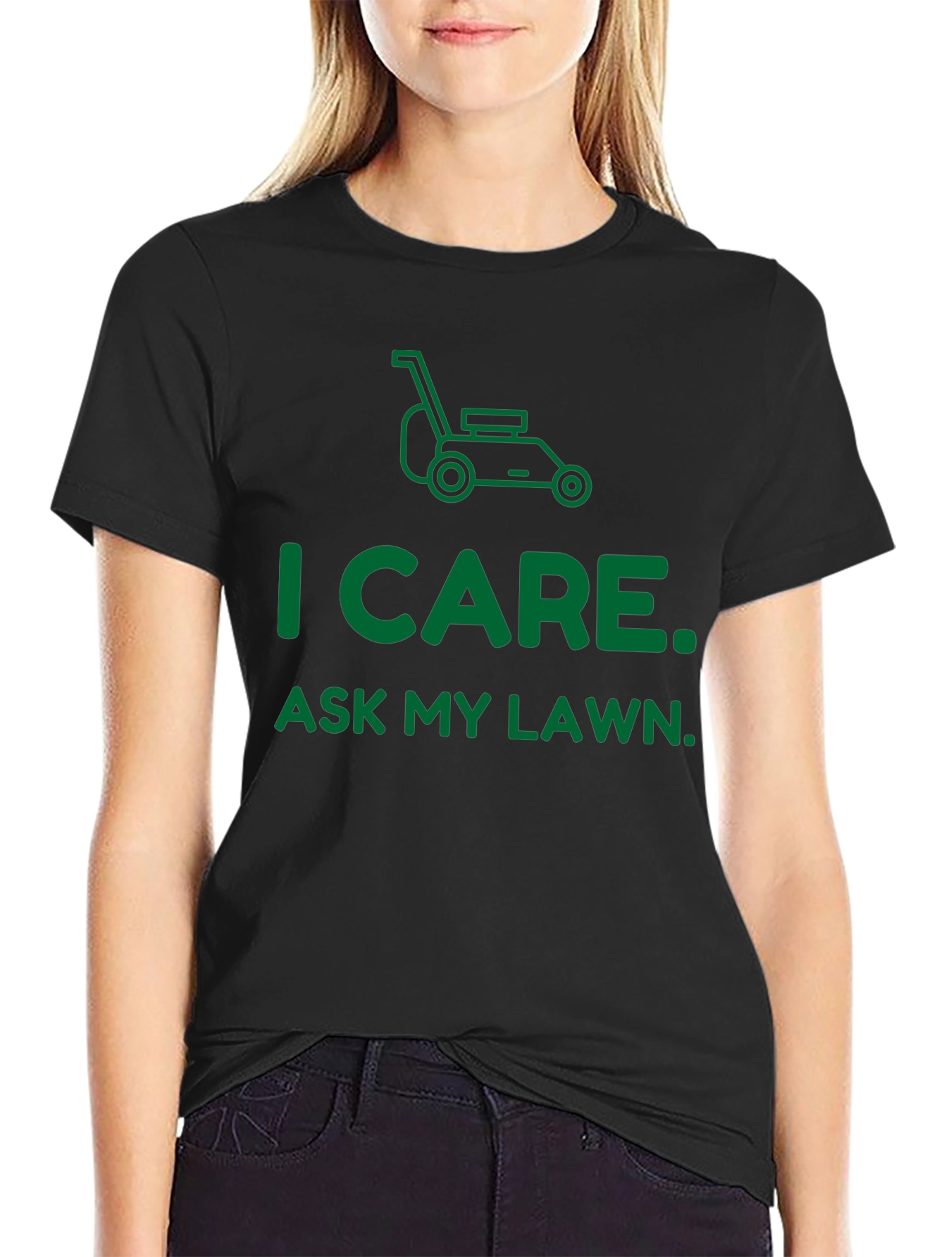 Camiseta I Care. Ask My Lawn.