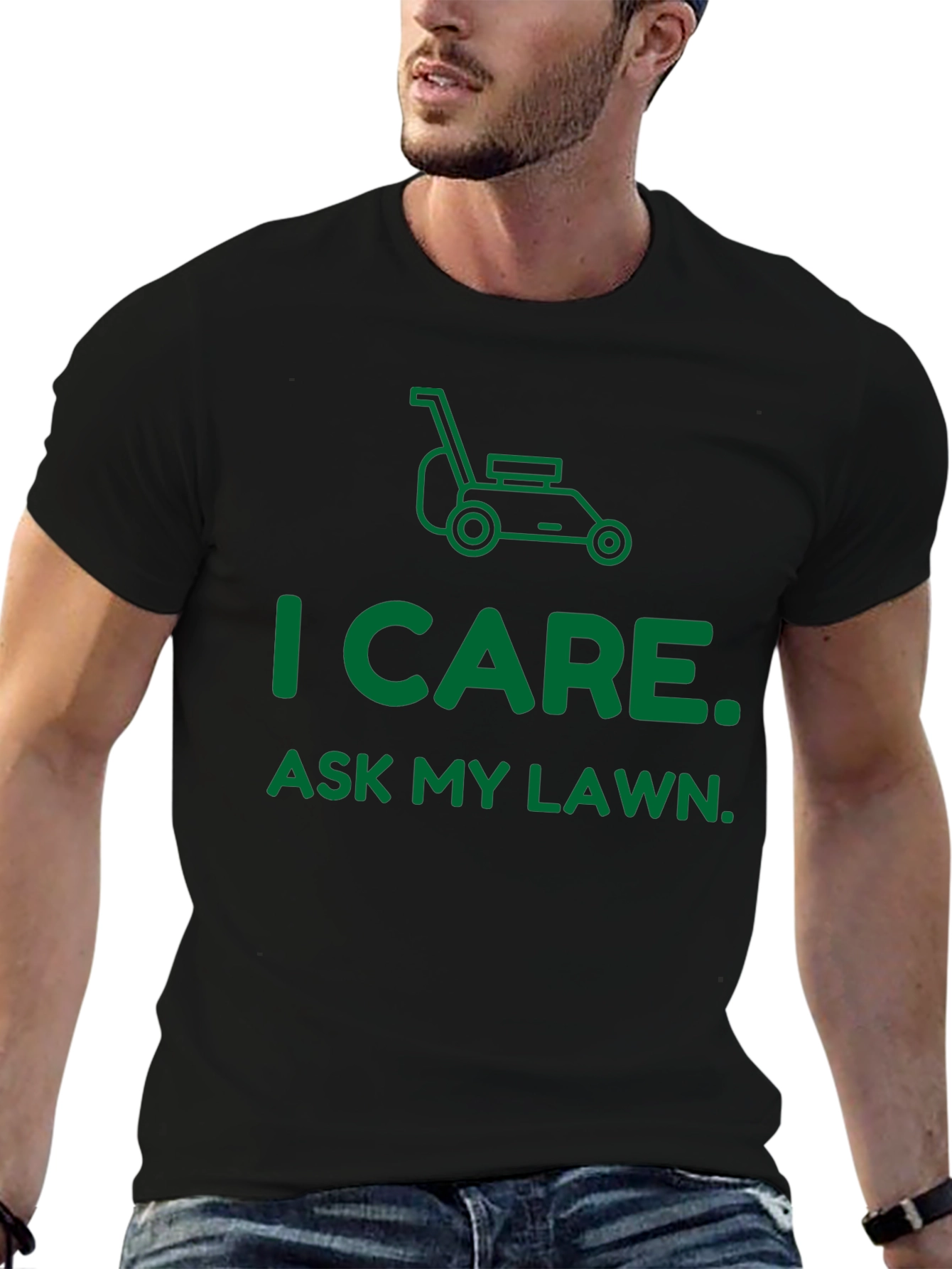 Camiseta I Care. Ask My Lawn.