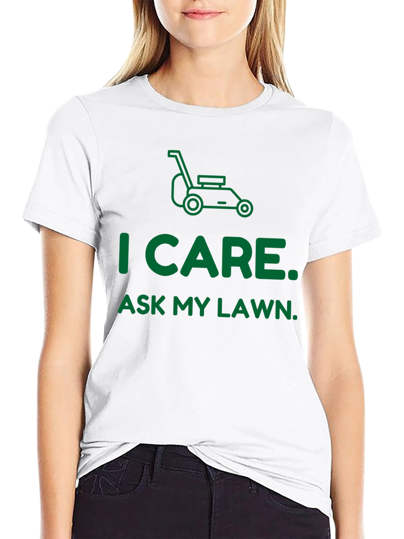 Camiseta I Care. Ask My Lawn.
