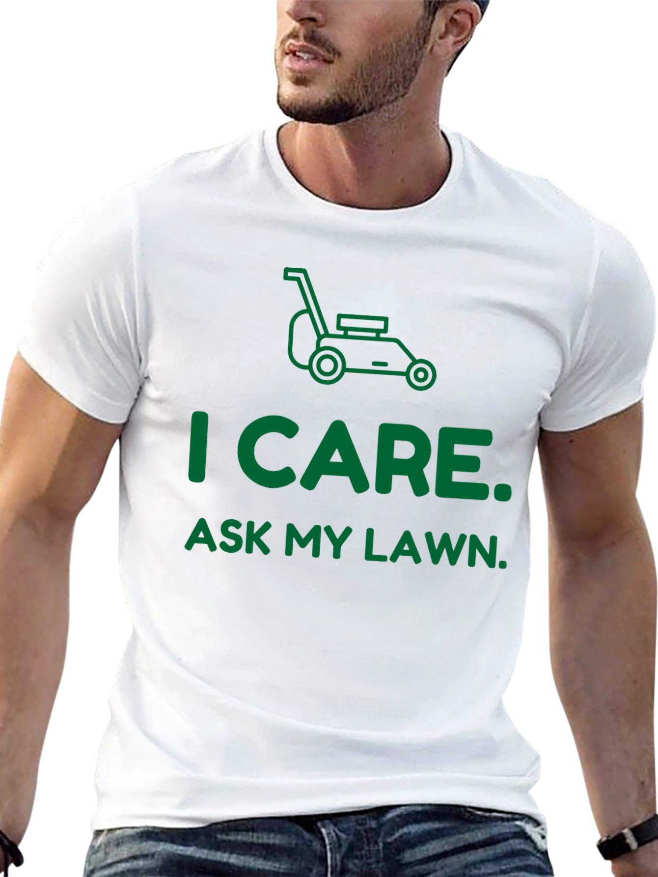Camiseta I Care. Ask My Lawn.