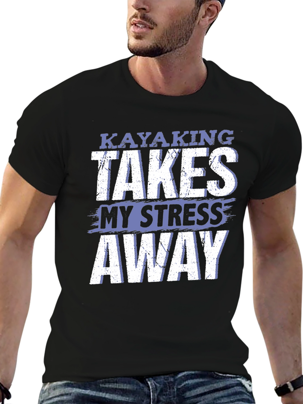 Camiseta Kayaking Takes My Stress Away