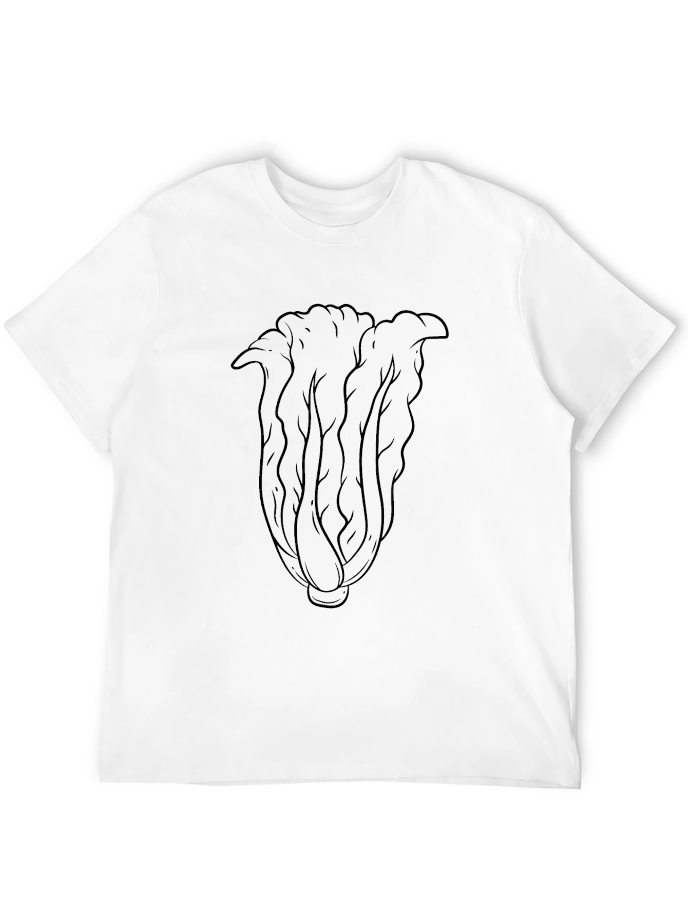 Camiseta Negra con Diseño de Lechuga Original