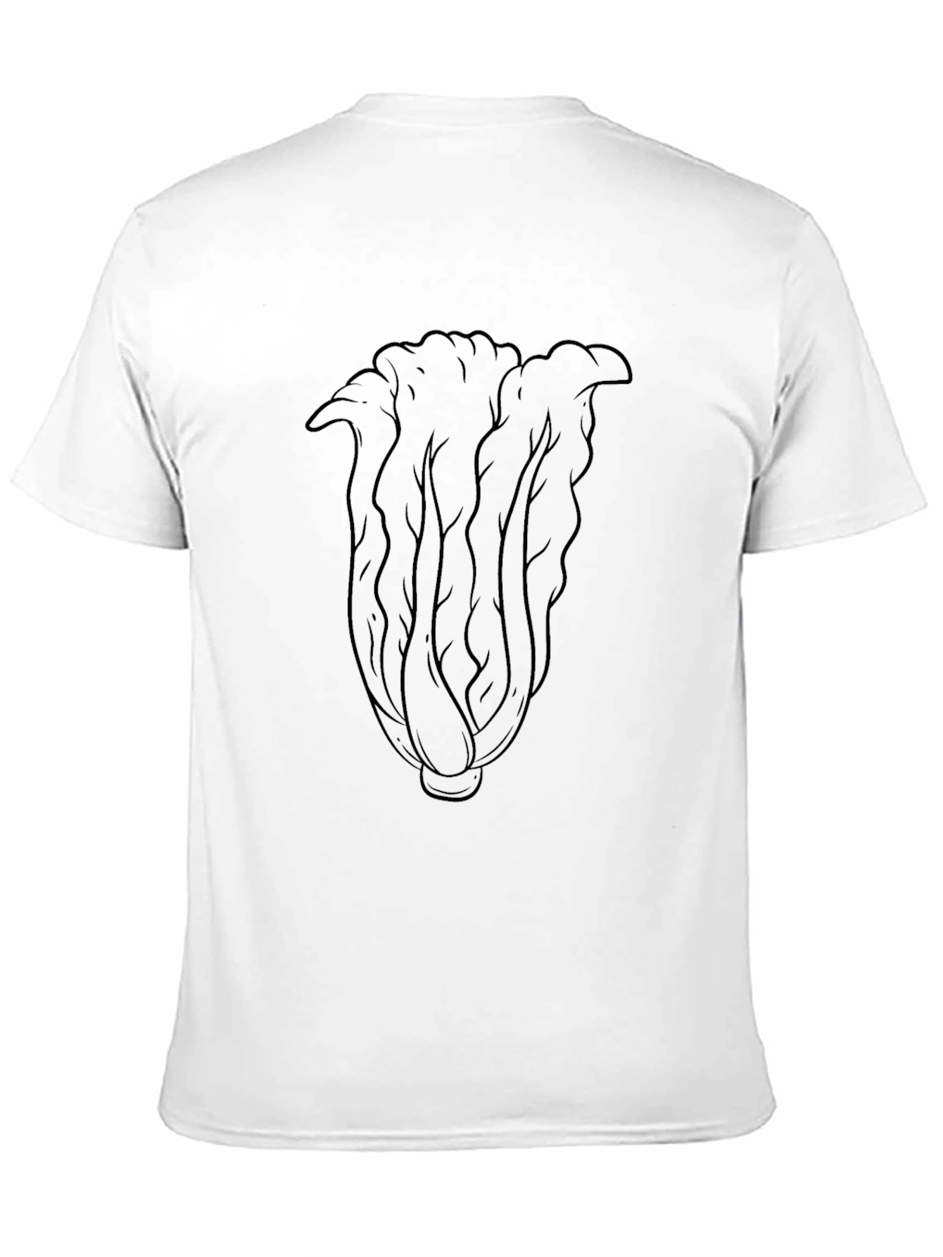 Camiseta Negra con Diseño de Lechuga Original