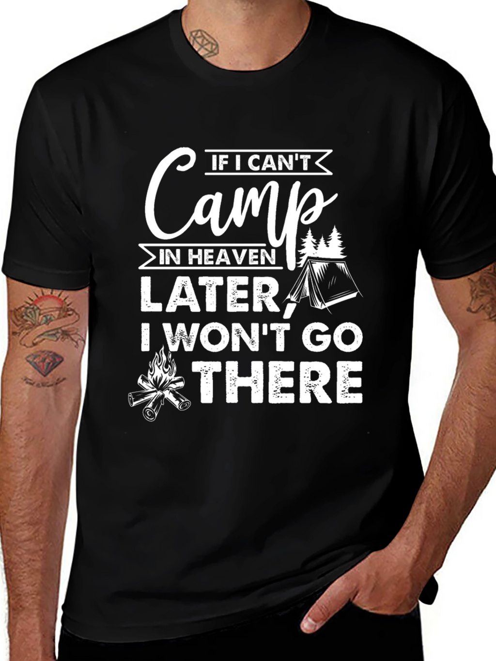Camiseta Divertida para Amantes del Camping