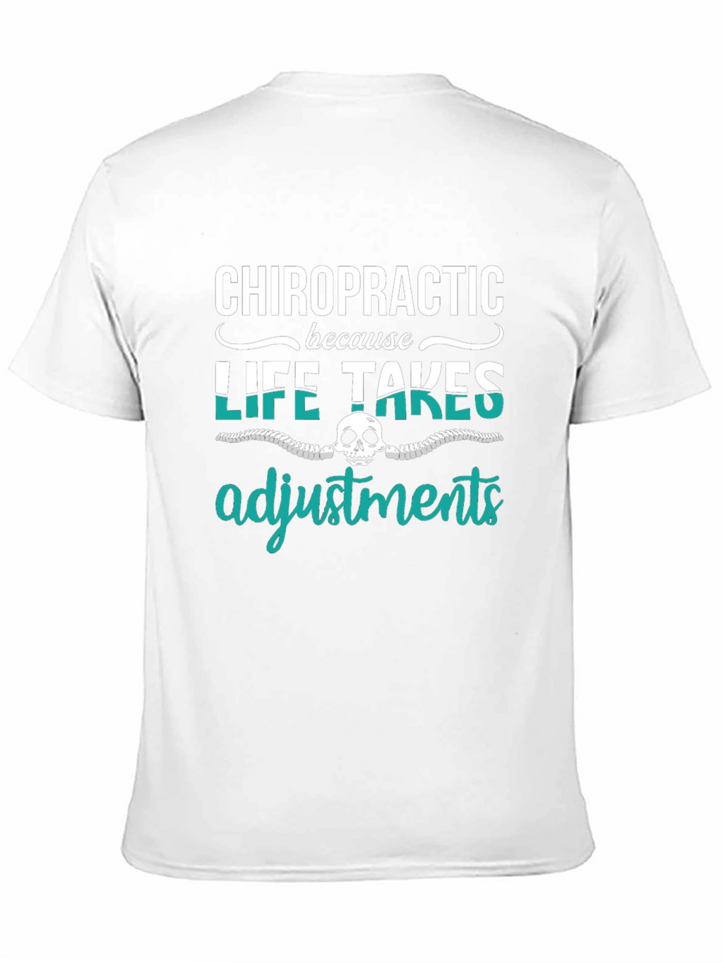 Camiseta Negra Ajustes de la Vida Quiropráctica