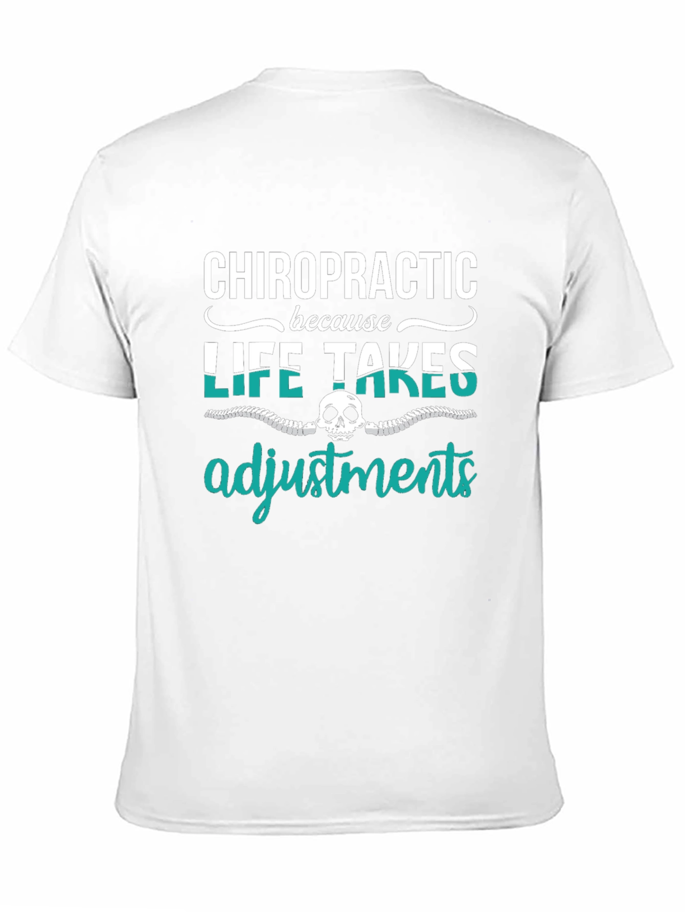 Camiseta Negra Ajustes de la Vida Quiropráctica