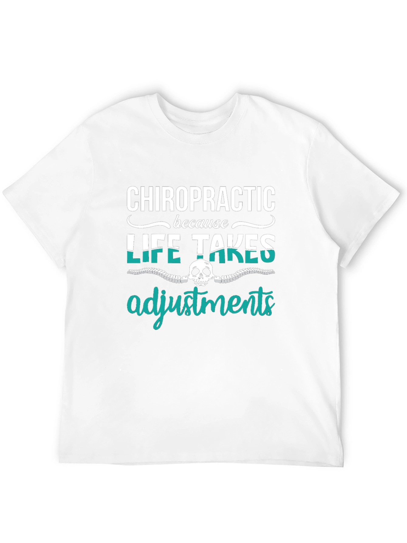 Camiseta Negra Ajustes de la Vida Quiropráctica