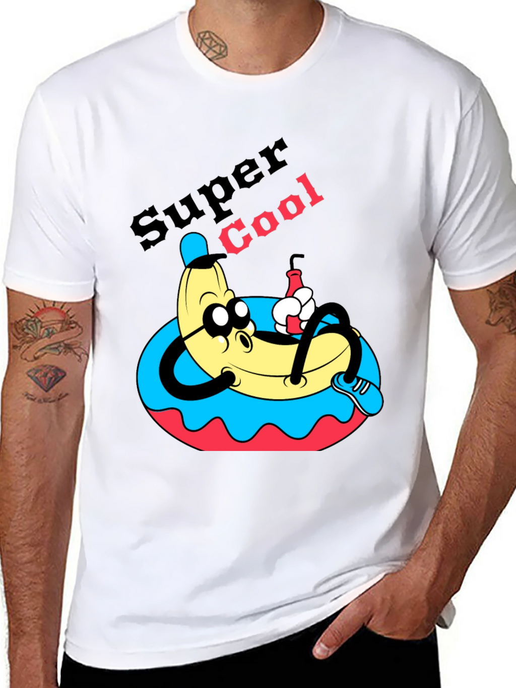 Camiseta Negra Banana Super Cool