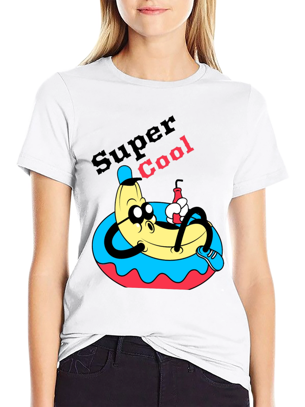 Camiseta Negra Banana Super Cool
