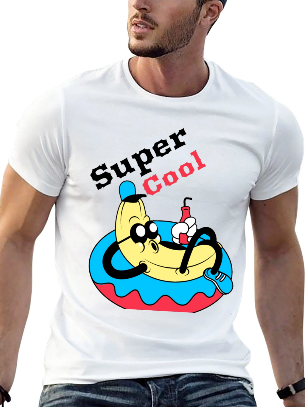 Camiseta Negra Banana Super Cool