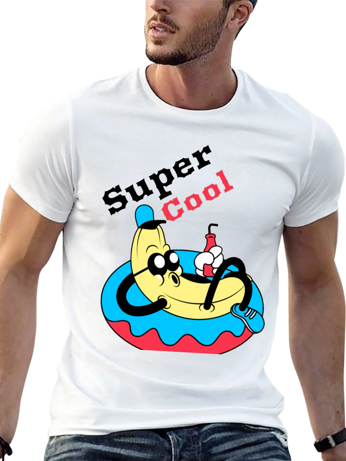 Camiseta Negra Banana Super Cool