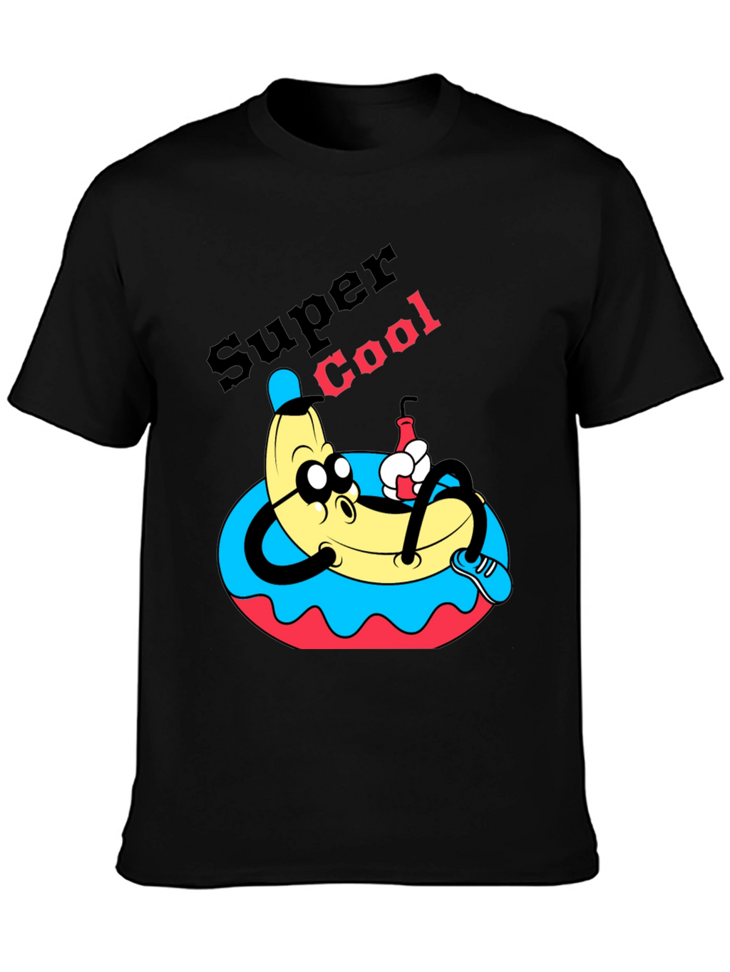 Camiseta Negra Banana Super Cool