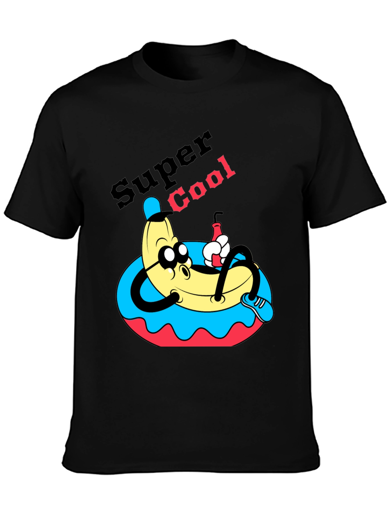 Camiseta Negra Banana Super Cool