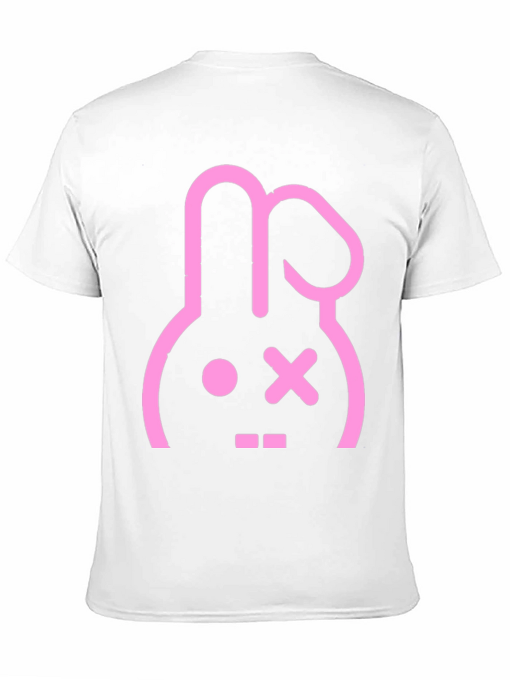 Camiseta Negra con Diseño Conejo Punk Rosa