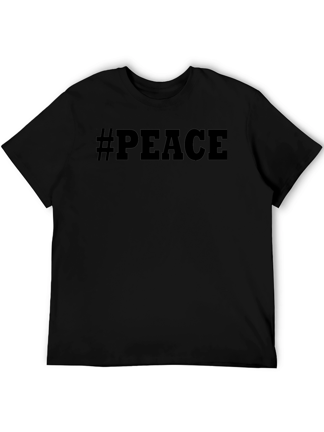 Camiseta Negra #Paz para Hombre