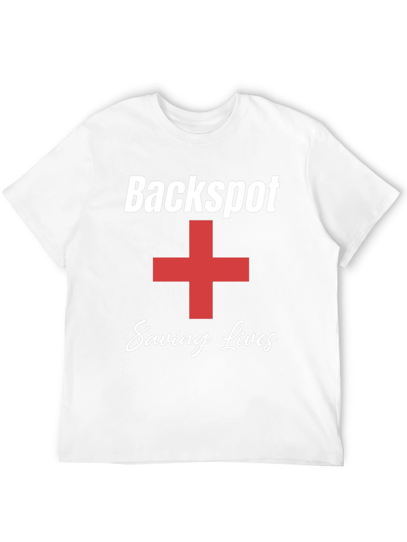 Camiseta Backspot Saving Lives - Diseño Cruz Roja