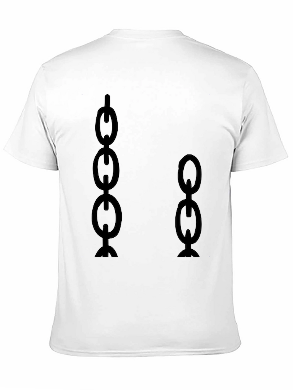 Camiseta Negra con Diseño de Cadenas Abstractas