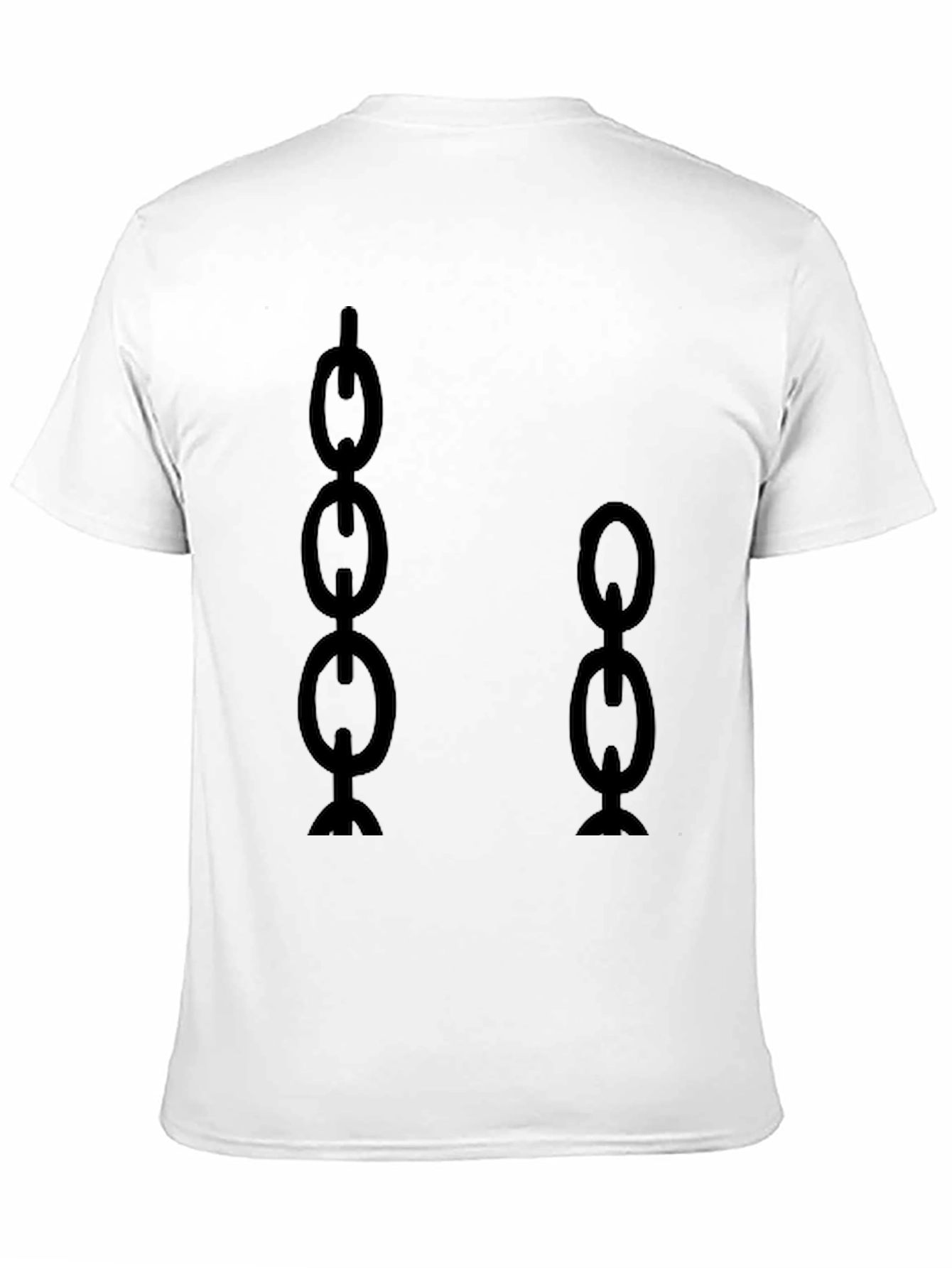 Camiseta Negra con Diseño de Cadenas Abstractas