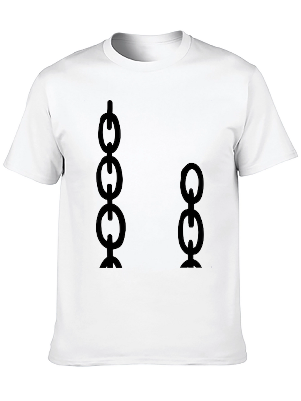 Camiseta Negra con Diseño de Cadenas Abstractas