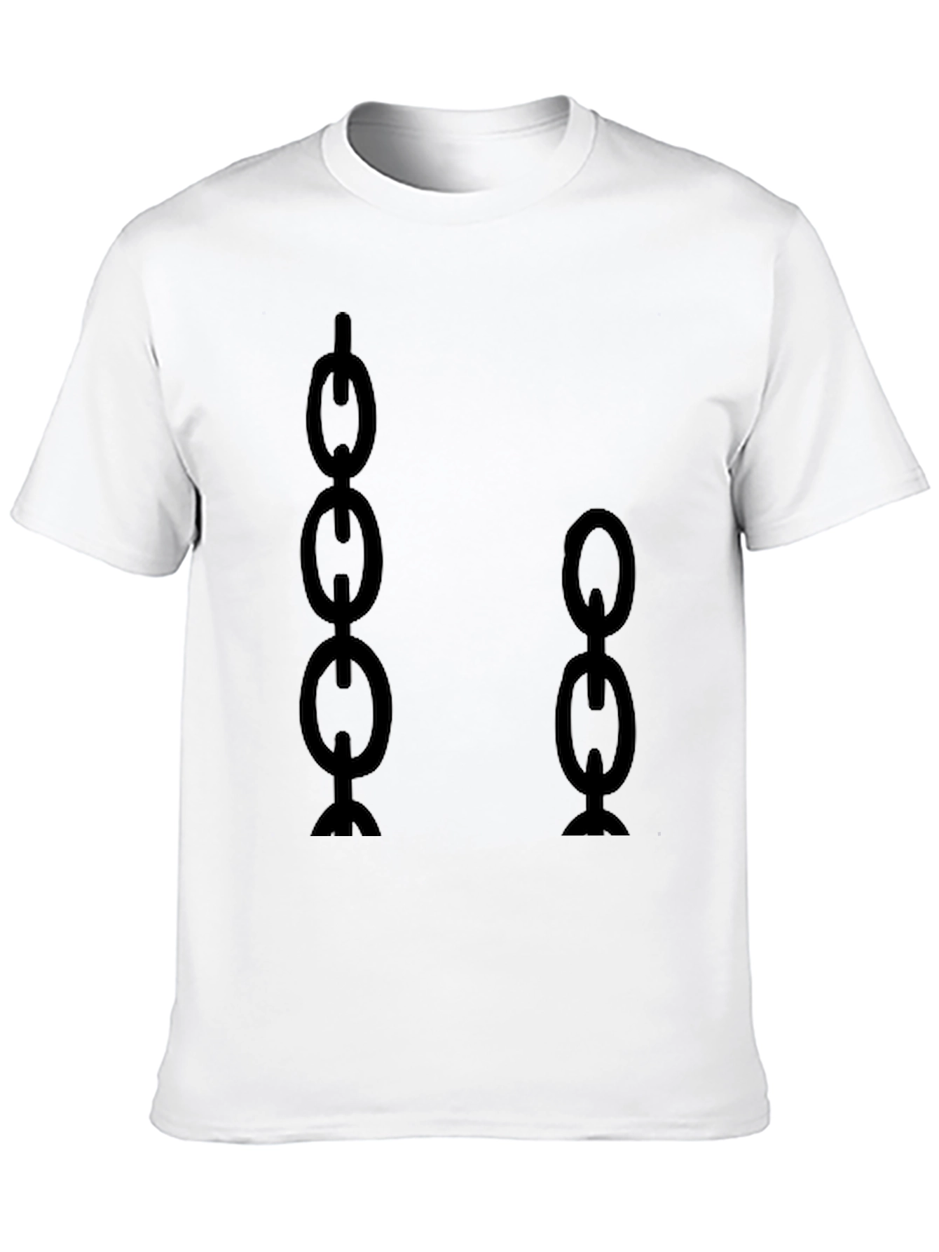 Camiseta Negra con Diseño de Cadenas Abstractas