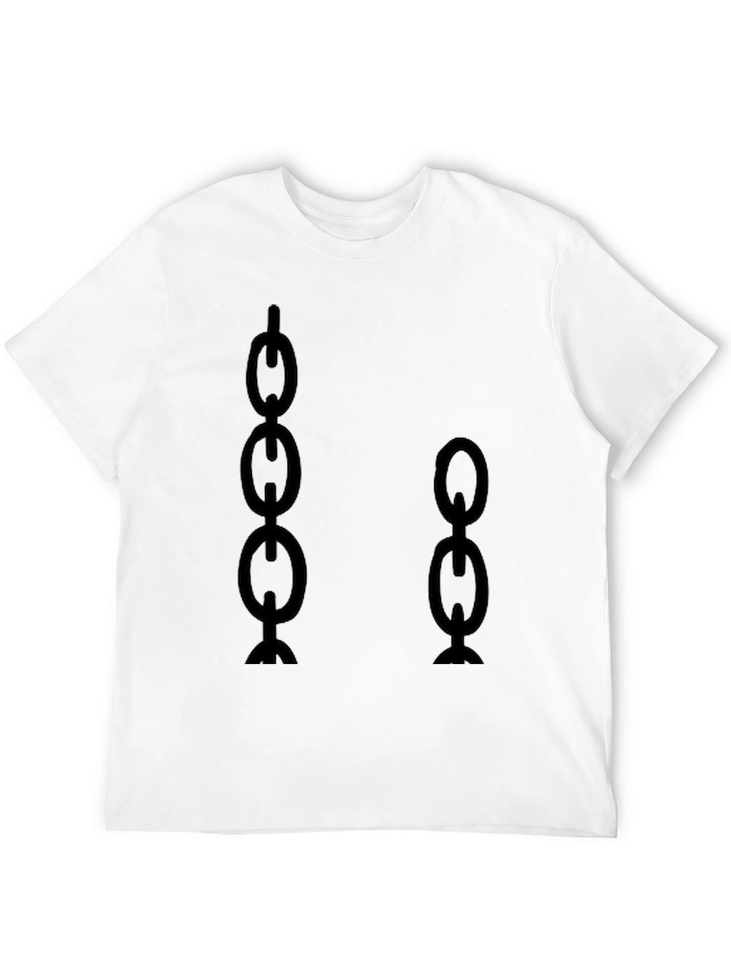 Camiseta Negra con Diseño de Cadenas Abstractas