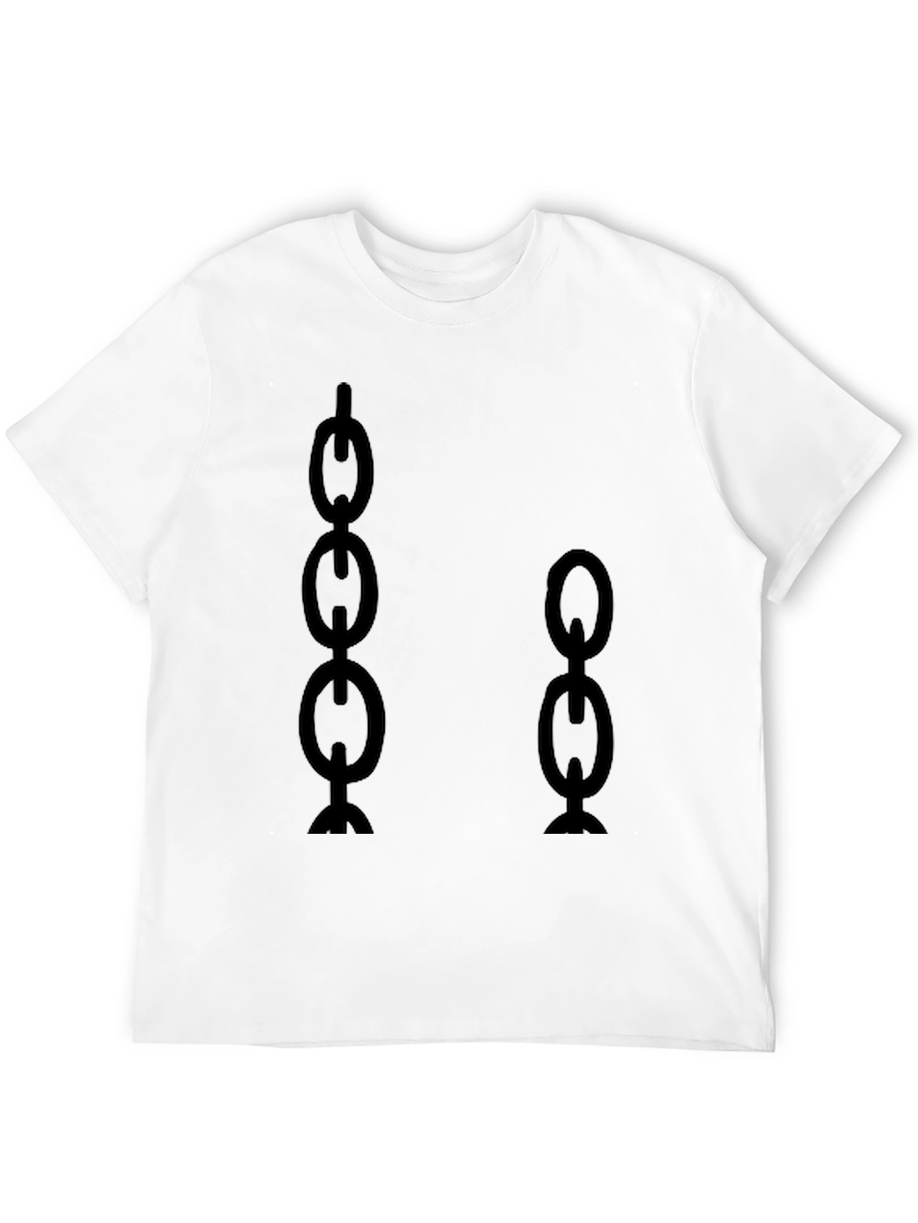 Camiseta Negra con Diseño de Cadenas Abstractas