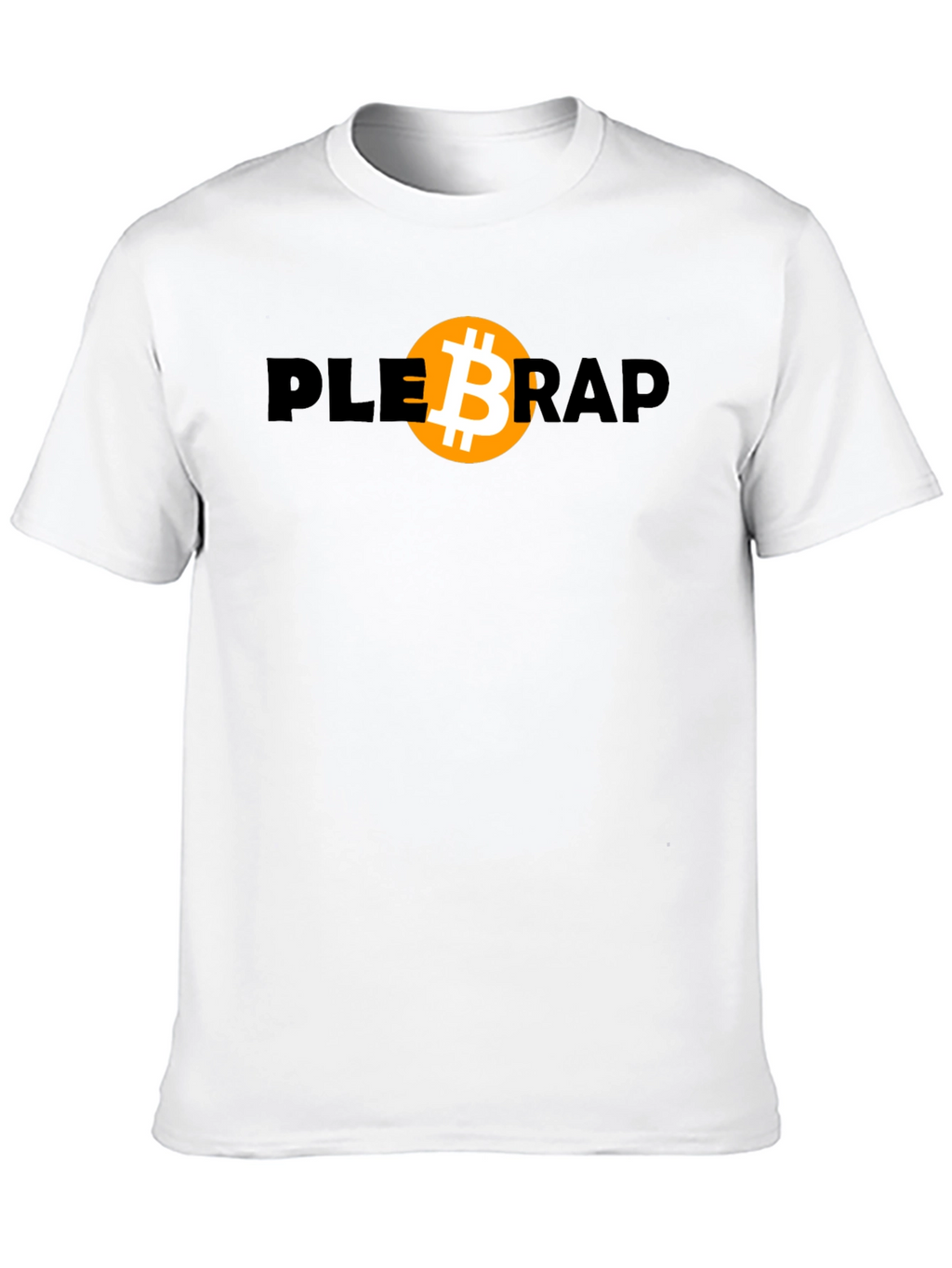 Camiseta Bitcoin Plebrap Negra Casual