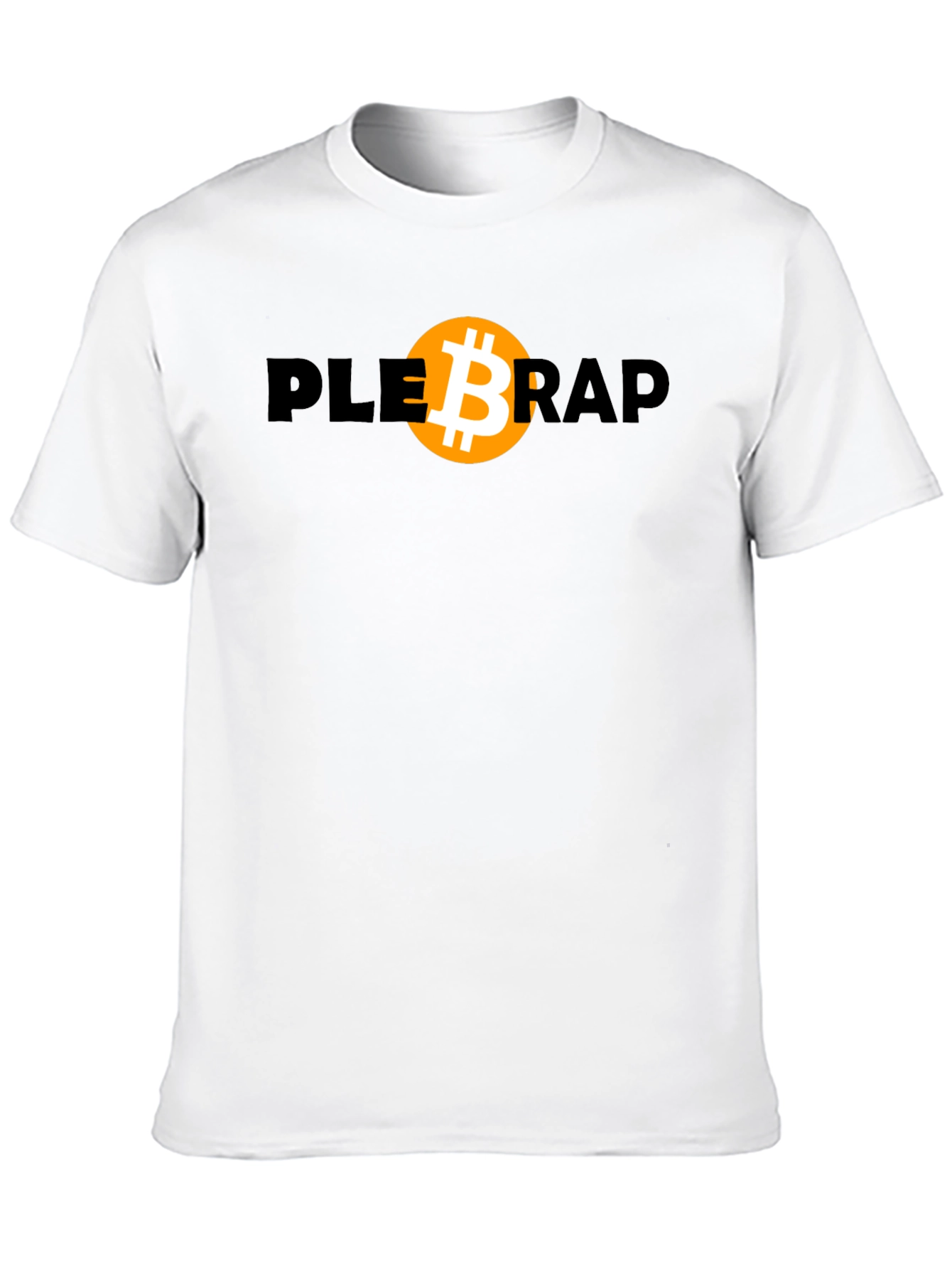 Camiseta Bitcoin Plebrap Negra Casual