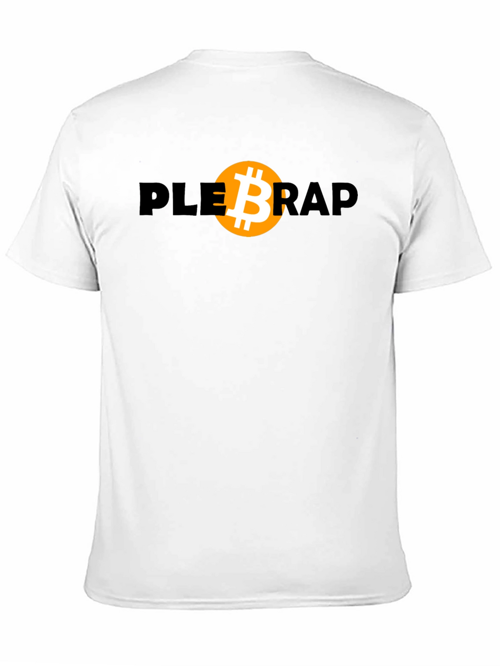 Camiseta Bitcoin Plebrap Negra Casual