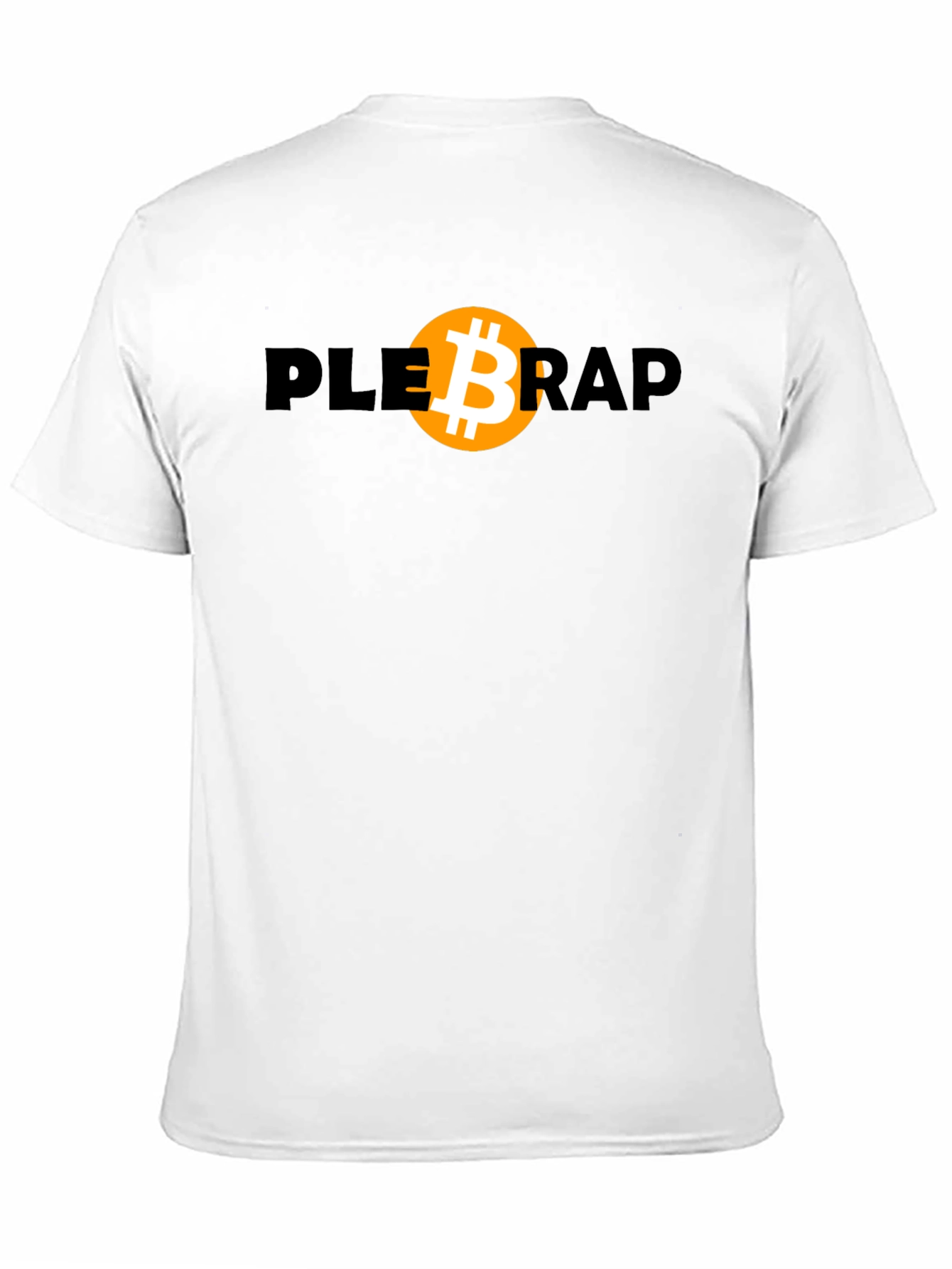 Camiseta Bitcoin Plebrap Negra Casual