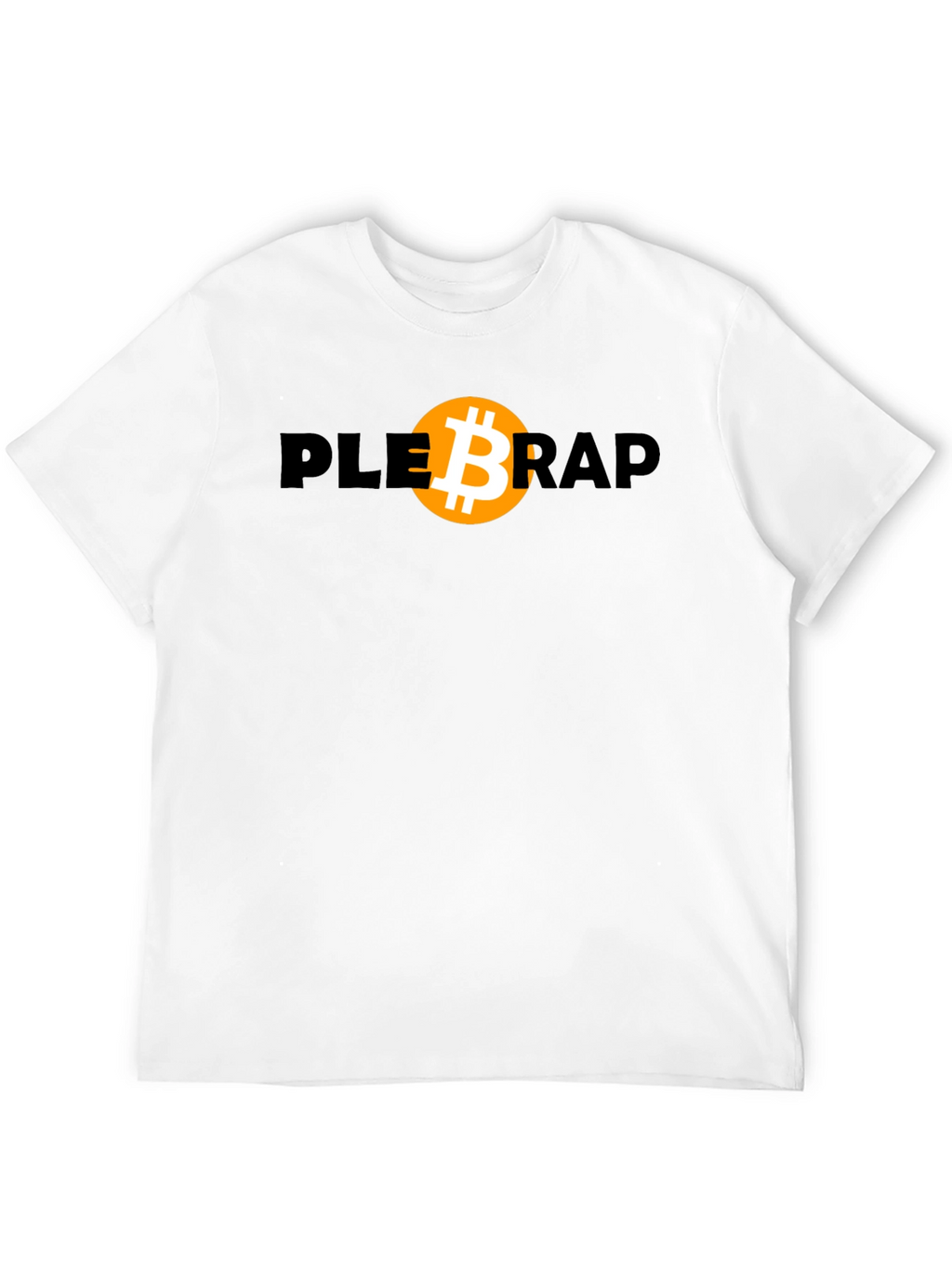 Camiseta Bitcoin Plebrap Negra Casual