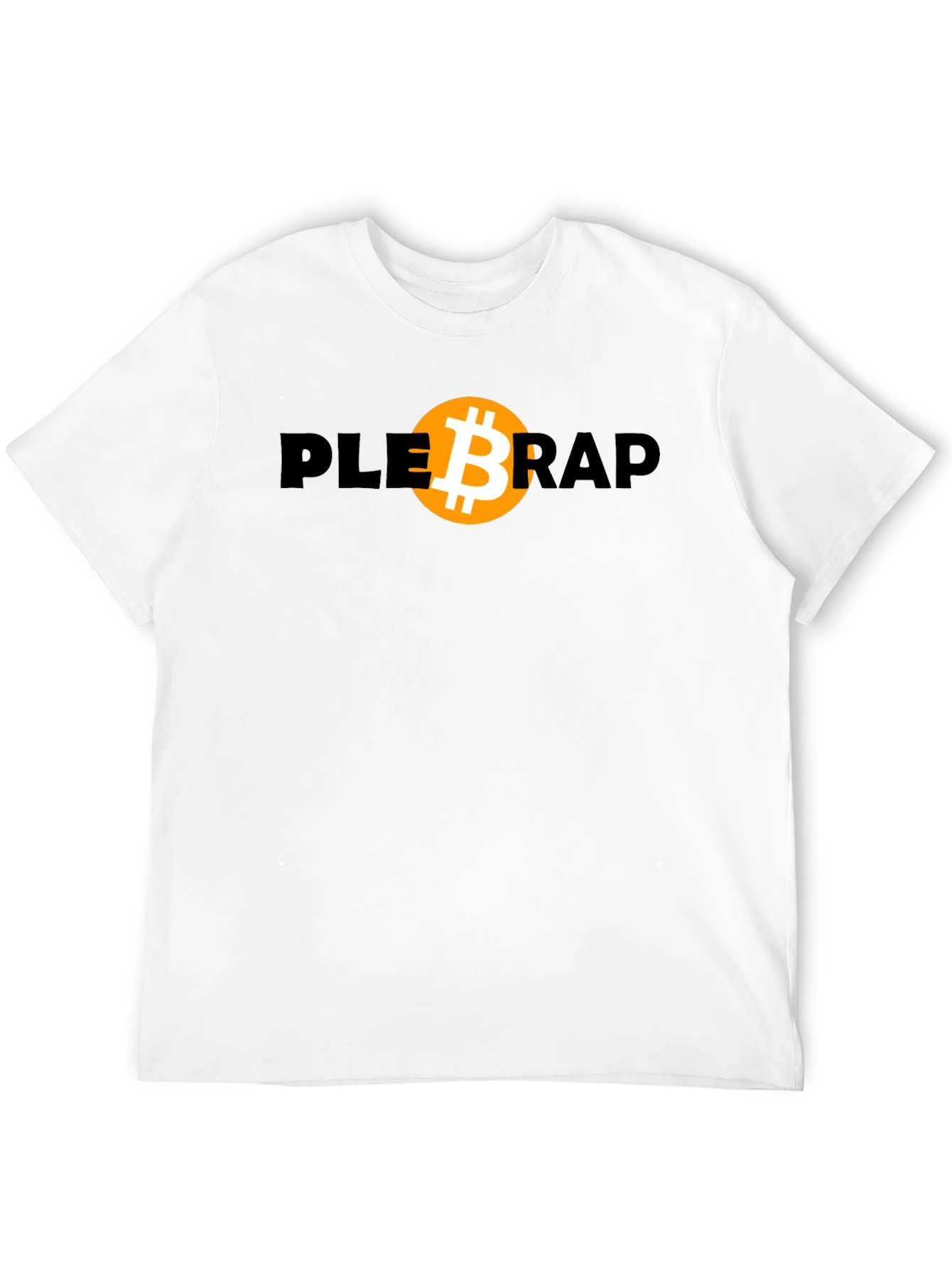 Camiseta Bitcoin Plebrap Negra Casual