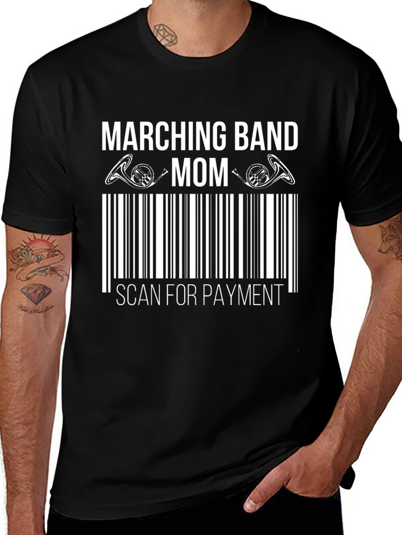 Camiseta Marching Band Mom: ¡Escanea para Pagar!