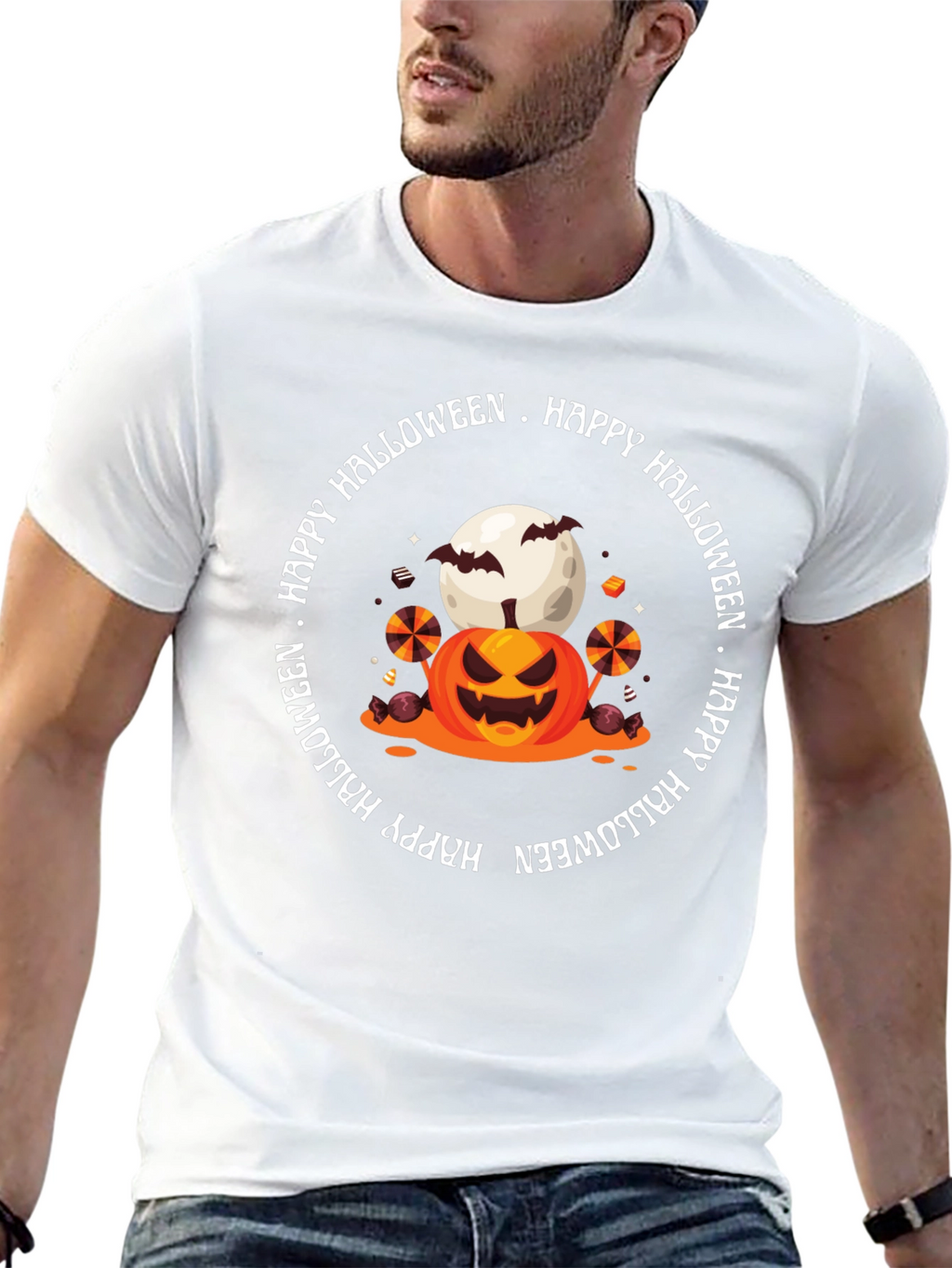 Camiseta Halloween - Calabaza y Luna