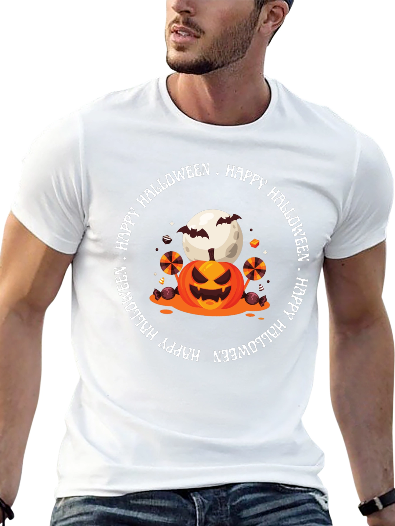 Camiseta Halloween - Calabaza y Luna