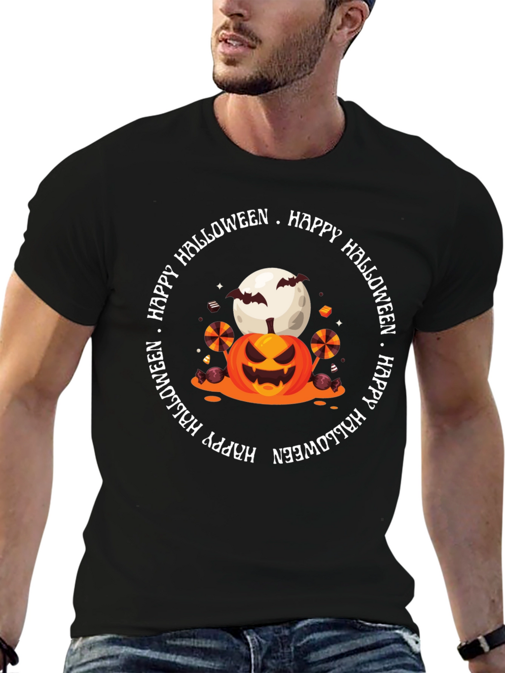 Camiseta Halloween - Calabaza y Luna