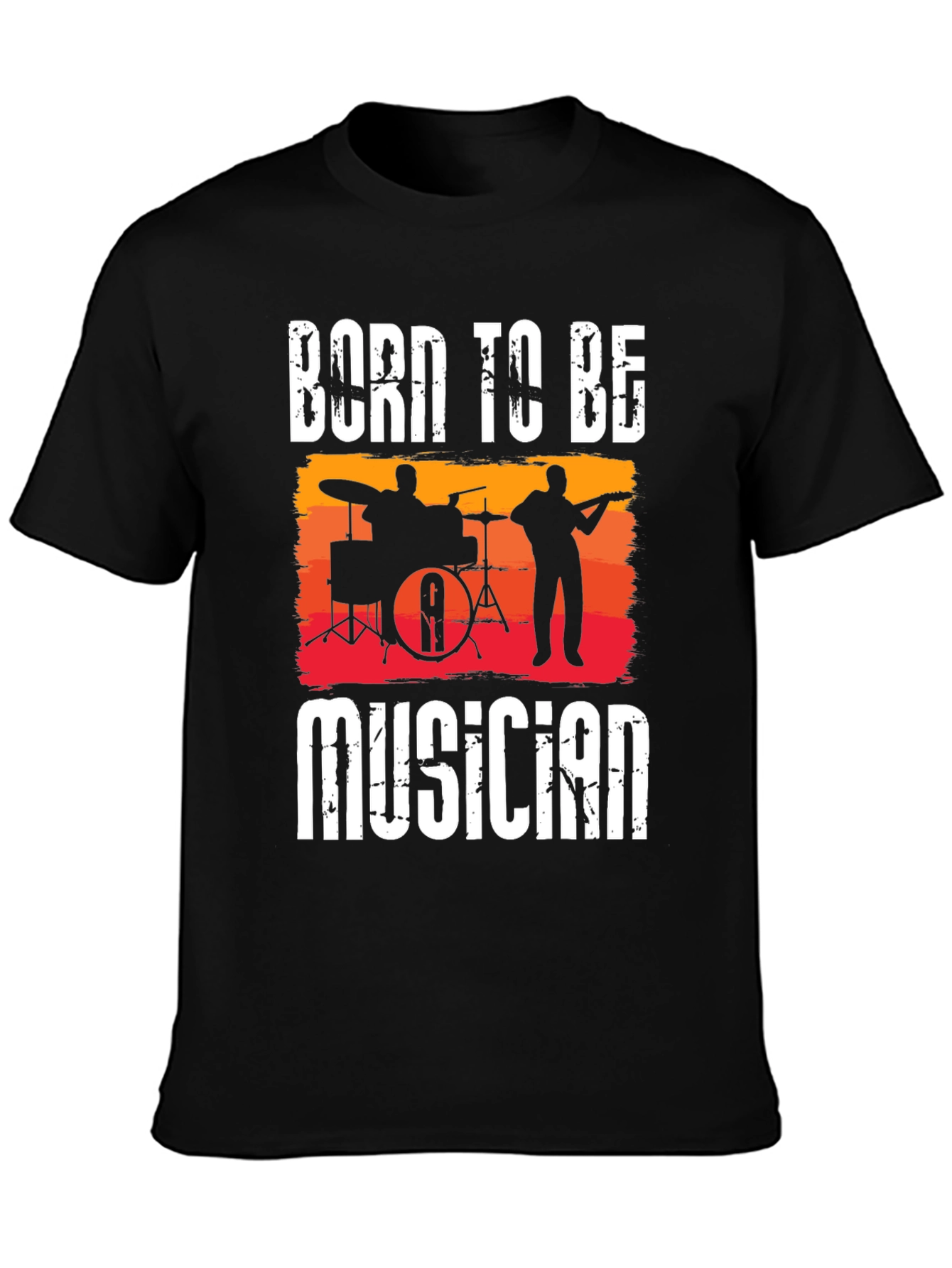 Camiseta Negra Born To Be Musician